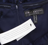 Aidan Mattox by Adrianna Papell  Embroidery Mermaid Gown Dress Navy Blue 10