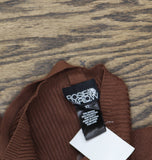 Rosie Harlow Juniors Surplice-Neck Dolman-Sleeve Knit Dress Cappuccino Brown XS