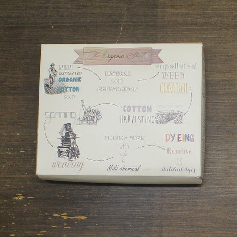 Purity Home Organic 100% Cotton 4-Piece Bed Sheets Set Light Blue Full