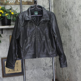 Wild Fable Womens Boxy Faux Leather Jacket 94719188 Black L