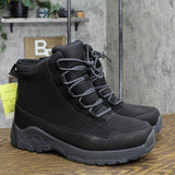All In Motion Men's Mack Lace-Up Winter Hiker Boots Charcoal Gray Black 13