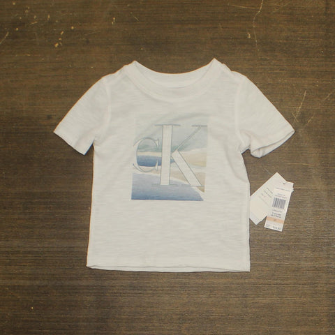 Calvin Klein Jeans Toddler Graphic T-Shirt Tee CKSII69D-999 White 2T