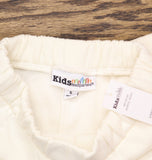 Kids Headquarters Little Girls Cargo Flare Leg Sweatpants Ivory Off White 5
