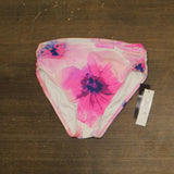 Carmen Marc Valvo Floral Escape High Waist Bikini Bottom Swim Pink Multi M