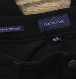 Charter Club Straight Leg Mid Rise Tummy Slimming Jeans Saturated Black 16
