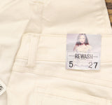 Rewash Juniors Ripped Natural Wash Skinny Jeans 2606602 Ivory Off White 5