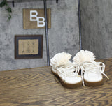 INC International Concepts Womens Gilma Flower Flat Sandals White Smooth 8M