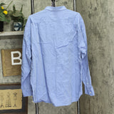 Uomo Couture Mens Vintage Button Up Dress Shirt Light Blue 171/2 34/35