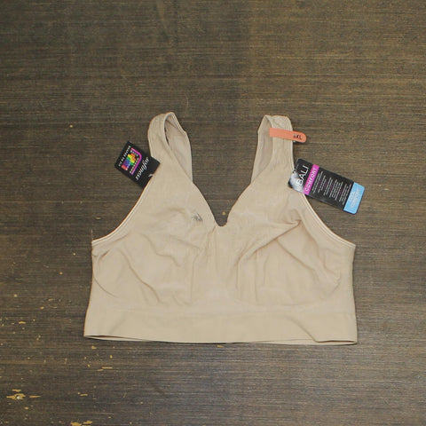 Bali ComfortFlex Fit Seamless 2-Ply Wireless Bra Almond Aztec Brown 3XL