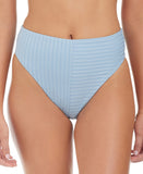 Sanctuary Refresh Rib High-Leg High-Rise Bikini Bottom SARR25552 Blue Chateau L