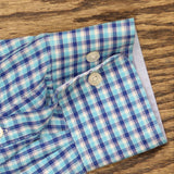 Chaps Mens Classic Fit Twill Dress Shirt Blue Plaid 18-18 1/2 34-35