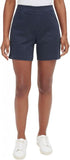 Nautica Women's Pull On Twill Tummy Control Shorts 1745029 Navy Blue M