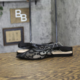 A New Day Womens London Lace Sling Back Bow Flats 94303526 Black 8.5M