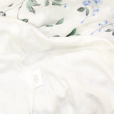 Ny Collection Petite Short Sleeve High Low Hem Chiffon Dress Blue Floral PL