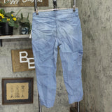DG2 by Diane Gilman Womens Cropped Stretch Twill Cargo Jegging Chambray Blue PM