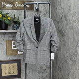DKNY Womens Petite Printed Ruched-Sleeve Blazer Jacket XH3JP413