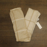 Steve Madden Womens Plaid Blanket Wrap Scarf Fringe SMA-3694 Light Beige Brown