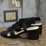 Bella Vita Women's Block Heel Sandal Heeled JODI Black 11W