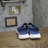 Easy Spirit Dashtyn Womens Double Band Lightweight Slip-on Sandals Dark Blue 7M