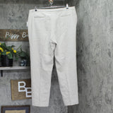 Kasper Womens Mid-Rise Extended-Tab Straight-Leg Trousers Summer Straw Brown 18