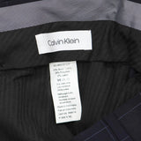Calvin Klein X-Fit Extra-Slim Fit Navy Windowpane Pants Navy Plaid Blue 36x34