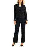 Le Suit Women's Two-Button Pinstriped Jacket Pantsuit Set Suit 50041020