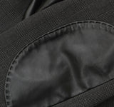Avec Les Filles Elbow Pad Plaid Buckle Cropped Blazer Jacket Charcoal Black 14