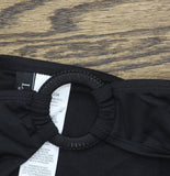 Lauren Ralph Lauren Womens Swim Beach Club Solid Macrame Ring Bottom Black 8