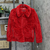 Jou Jou Juniors Womens Faux-Fur Jacket 167c86617231f3 Red XL