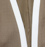 Tommy Hilfiger Open-Front Slim Fit Blazer Caribou Brown / Ivory Off White 6