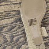 A New Day Womens Ansel Double Band Open Toe Wedge Heels 93320228 Tan Brown 6M