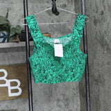 Isabel Maternity By Ingrid & Isabel Smocked Maternity Top Green Multi XL