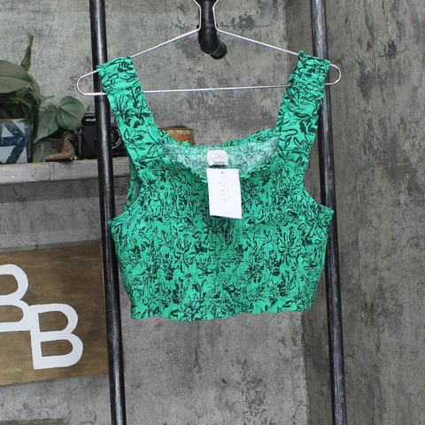 Isabel Maternity By Ingrid & Isabel Smocked Maternity Top Green Multi XL