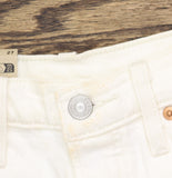 Levi's Womens 501 Original Shorts Button Fly 92464351 Disco Nights Off White 27