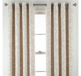 Linden Street Top Light-Filtering Single Curtain Panel Silver Beige Brown 50x84