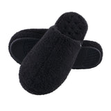 Isotoner Indoor/Outdoor Cozy Plush Terry Knit Clog Slippers 8844 Black L (8.5-9)