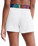 Calvin Klein Womens Intense Power Pride Lounge Sleep Shorts White Multi XL