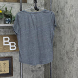 Sonama Womens The Everyday Tee V-Neck Short Sleeve T-Shirt Tee Gray Multi L