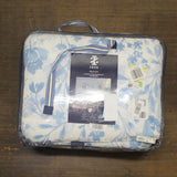 IZOD 2-Piece Felicity Floral Cotton Reversible Comforter Set Blue Floral Twin