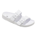 Shade & Shore Womens Neida EVA Two Band Footbed Slide Sandals 86509395 White 11M