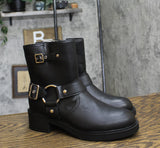 Universal Thread Womens Connor Harness Buckle Ankle Boots 90511576 Black 9M