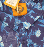 Coniglio Palm Beach Golfview Button-Up Short Sleeve Shirt Cranes Blue