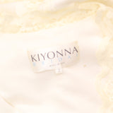 Kiyonna Bridal Lined Lace 3/4 Sleeve Bridal Wedding Dress #2610 Ivory / White 2