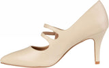 Journee Collection Womens Sidney Pump Heels Shoes Ivory Off White 8.5M