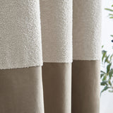 G.H. Bass & Co. Curtains Pair Lined Faux Fur Faux Sherpa Oatmeal Brown 50x95