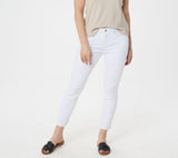 NYDJ Womens Skinny Ankle 5-Pocket Jeans A350722 White 10