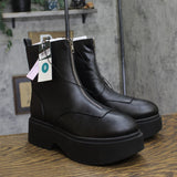 Wild Fable Honor Ankle Combat Boots Zip Faux Leather Platform 94642924 Black 9M