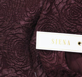 Siena Womens Floral Jacquard Plunge Dress SATP1685 Wine Red 4