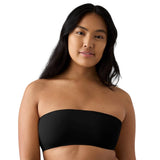True & Co Womens Convertible Bandeau Wireless Gripper Neckline Bra Black M
