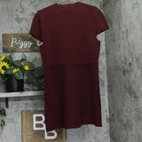 Aqua Womens Boucle Mock Neck Mini Dress 324-MS174 Dark Cherry Red XL